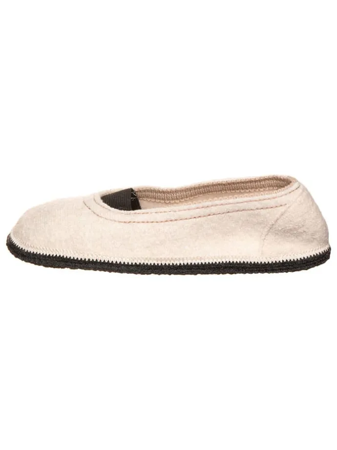 Woll-Hausschuhe "Ronja GM" in Creme