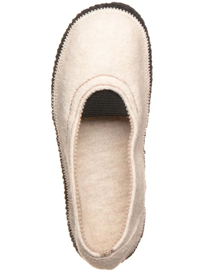 Woll-Hausschuhe "Ronja GM" in Creme