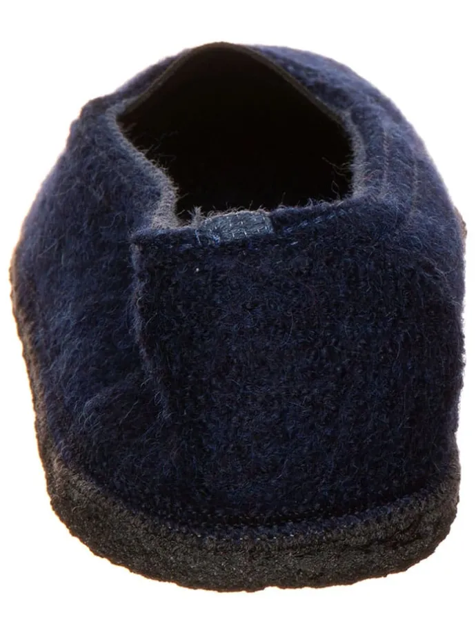 Woll-Hausschuhe "Ronja GM" in Dunkelblau