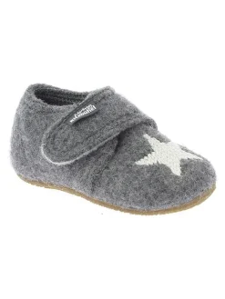 Woll-Hausschuhe "Sternchen" in Grau