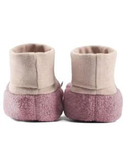 Wollwalk-Krabbelschuhe "Elias" in Rosa