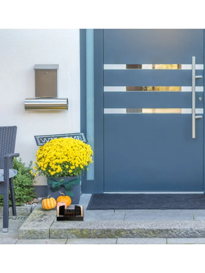 10x Schuhabstreifer in Schwarz/ Natur