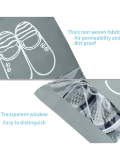 3x Schuhbeutel in GRAU