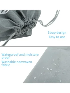 3x Schuhbeutel in GRAU