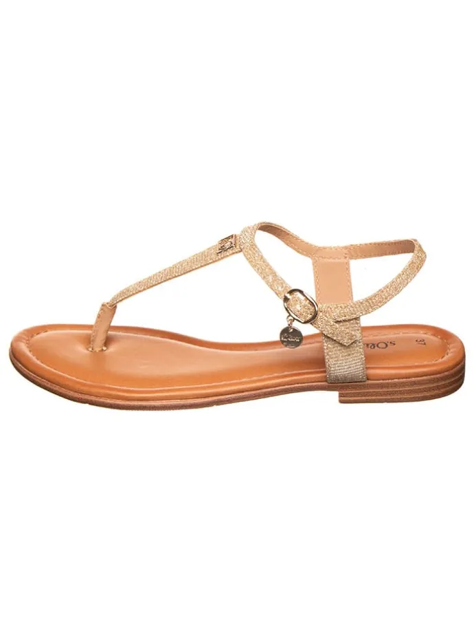 Zehensandalen in Gold