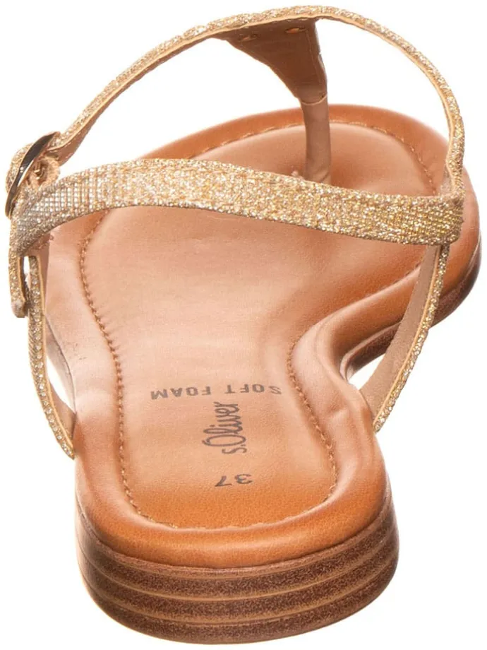 Zehensandalen in Gold