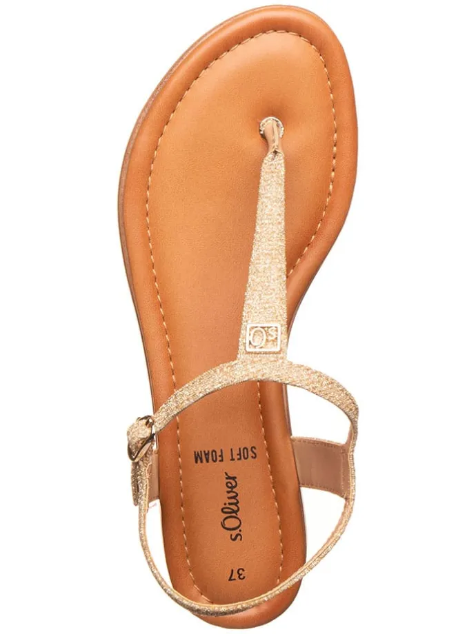 Zehensandalen in Gold