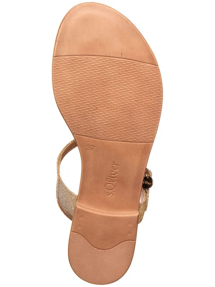 Zehensandalen in Gold