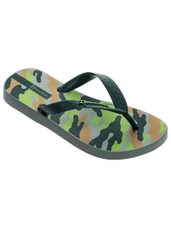 Zehentrenner "Classic IX" in Grün/ Beige