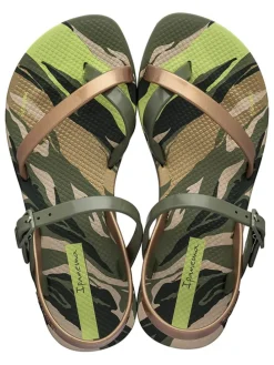 Zehentrenner "Fashion Sand. VII" in Grün/ Gold