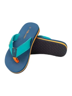 Zehentrenner "Haukland" in Blau/ Orange