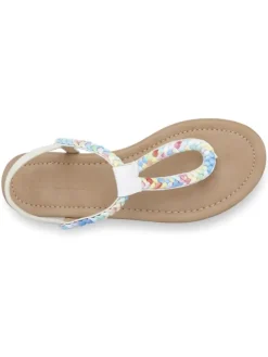 Zehentrenner in beige / blau