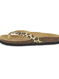 Zehentrenner in Beige/ Braun