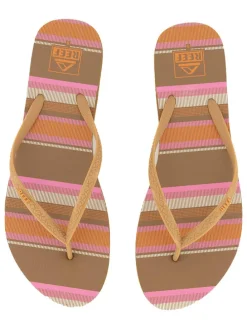 Zehentrenner in Beige/ Orange