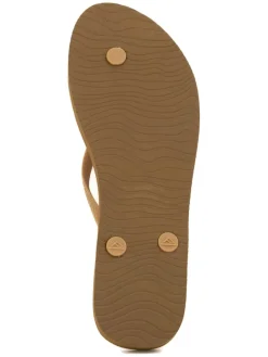 Zehentrenner in Beige/ Orange