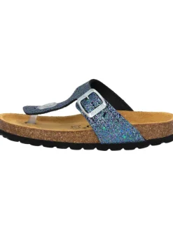 Zehentrenner in blau glitter