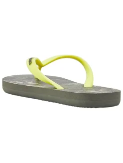 Zehentrenner in Grau/ Grün