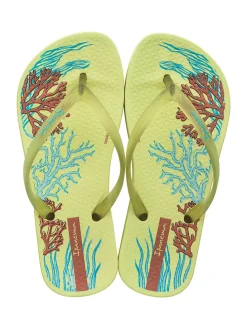 Zehentrenner in Grün/ Bunt