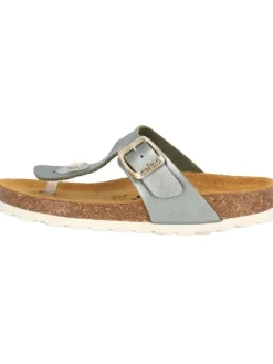 Zehentrenner in Grün Metallic