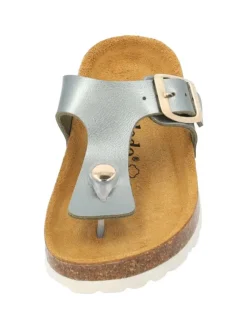 Zehentrenner in Grün Metallic