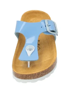 Zehentrenner in hellblau lack