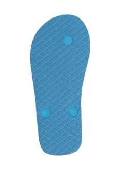 Zehentrenner in Hellblau/ Gelb