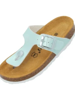 Zehentrenner in hellgrün metallic