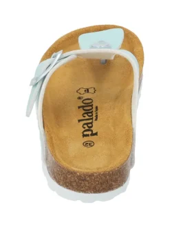 Zehentrenner in hellgrün metallic