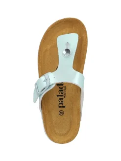 Zehentrenner in hellgrün metallic