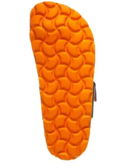 Zehentrenner in Khaki/ Orange