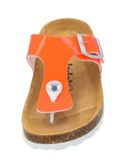 Zehentrenner in orange neon lack