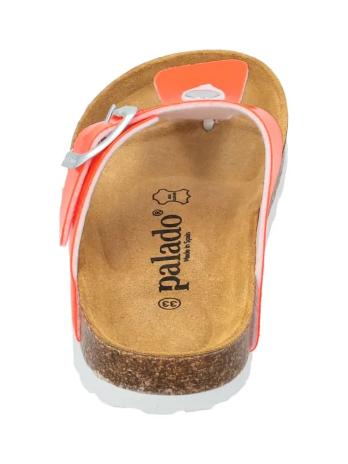 Zehentrenner in orange neon lack