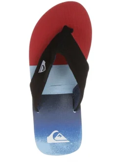 Zehentrenner in Rot/ Blau/ Schwarz