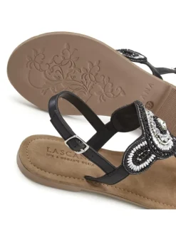 Zehentrenner in schwarz