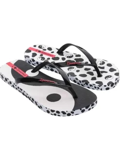 Zehentrenner in Schwarz/ Orange