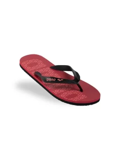 Zehentrenner in Schwarz/ Rot