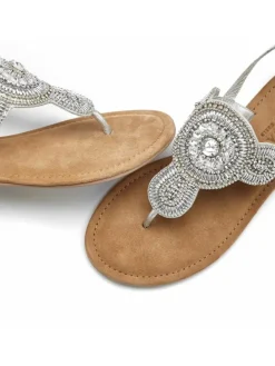 Zehentrenner in silberfarben