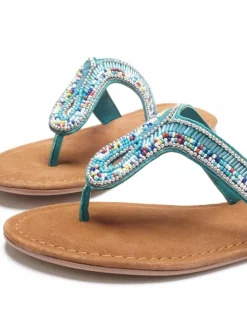 Zehentrenner in türkis-blau