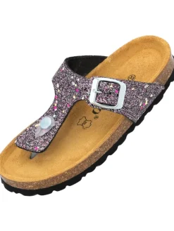 Zehentrenner in violett glitter