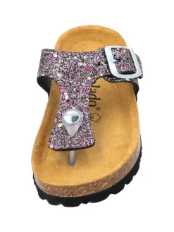 Zehentrenner in violett glitter