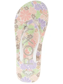 Zehentrenner in Weiß/ Bunt