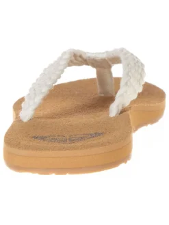 Zehentrenner in Weiß/ Hellbraun