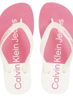 Zehentrenner in Weiß/ Rosa